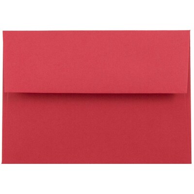 JAM Paper® Blank Greeting Cards Set, A7 Size, 5.25 x 7.25, Red Recycled, 25/Pack (304624524)