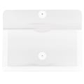 JAM Paper® #10 Plastic Envelopes with Button and String Tie Closure, 5 1/4 x 10, Clear Poly, 12/pack