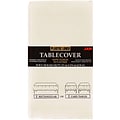 JAM Paper® Paper Table Cover with Plastic Lining, Ivory Tablecloth, Sold Individually (291323332)