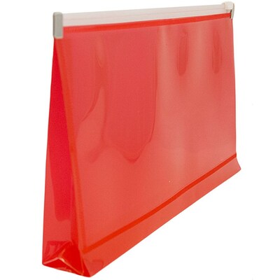 JAM Paper® #10 Plastic Envelopes with Zip Closure, 5 x 10, Red Poly, 12/pack (921Z1RE)