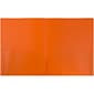 JAM Paper POP Two-Pocket Plastic Folders, Orange, 6/Pack (382Eord)