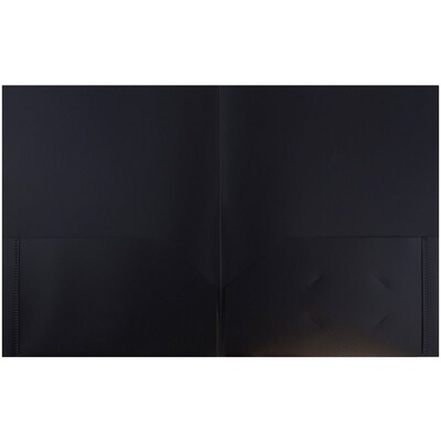 JAM Paper® Plastic Two-Pocket School POP Folders, Black, 6/Pack (382Ebld)
