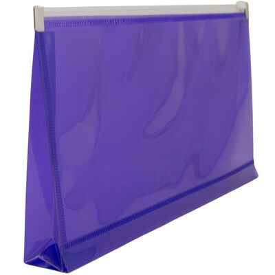 JAM Paper® #10 Plastic Envelopes with Zip Closure, 5 x 10, Purple Poly, 12/pack (921Z1PU)