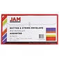 JAM Paper® #10 Plastic Envelopes with Button and String Tie Closure, 5.25 x 10, Assorted Colors, 6/pack (921B1ASSRTD)
