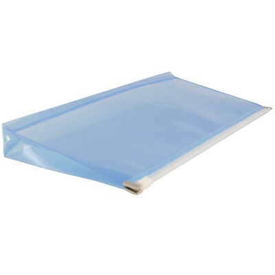 JAM Paper® #10 Plastic Envelopes with Zip Closure, 5 x 10, Blue Poly, 12/pack (921Z1BU)