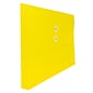 JAM Paper® Plastic Envelopes with Button and String Tie Closure, Legal Booklet, 9.75 x 14.5, Yellow Poly, 12/pack (219B1YE)