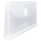 JAM Plastic Envelopes with Hook & Loop Closure, #10 Booklet Wallet, 5.25 x 10 with 1 Inch Expansion, Clear, 108/Pack (921V1CLB)