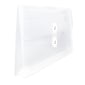 JAM Paper® #10 Plastic Envelopes with Button and String Tie Closure, 5 1/4 x 10, Clear Poly, 12/pack (921B1CL)