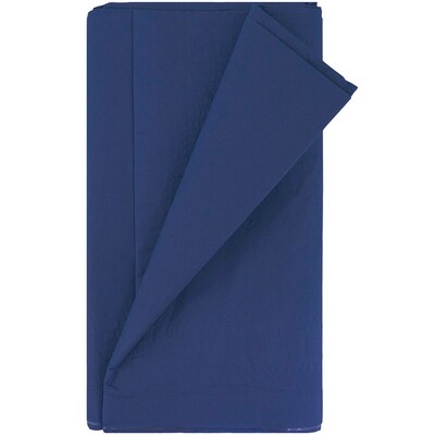 JAM Paper® Paper Table Cover with Plastic Lining, Blue Tablecloth, Sold Individually (291323329)