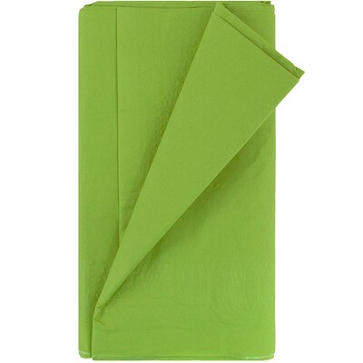 JAM Paper® Paper Table Cover with Plastic Lining, Lime Green Tablecloth, Sold Individually (291323333)