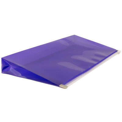 JAM Paper® #10 Plastic Envelopes with Zip Closure, 5 x 10, Purple Poly, 12/pack (921Z1PU)