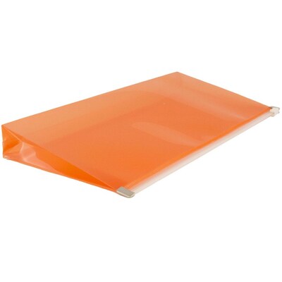 JAM Paper® #10 Plastic Envelopes with Zip Closure, 5 x 10, Orange Poly, 12/pack (921Z1OR)