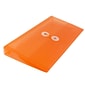 JAM Paper® #10 Plastic Envelopes with Button and String Tie Closure, 5 1/4 x 10, Orange Poly, 12/pack (921B1OR)