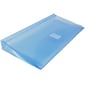JAM Plastic Envelopes with Hook & Loop Closure, #10 Booklet Wallet, 5.25 x 10 with 1 Inch Expansion, Blue, 108/Pack (921V1BUB)