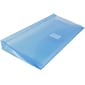 JAM Paper® #10 Plastic Envelopes with Hook & Loop Closure, 1" Expansion, 5.25" x 10", Blue Poly, 12/pack (921V1BU)