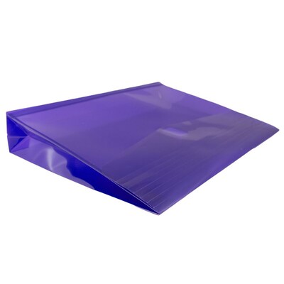 JAM Paper® Plastic Envelopes with Hook & Loop Closure, 2" Expansion, Letter Booklet, 9.75" x 13", Purple Poly, 12/pack (218V2PU)