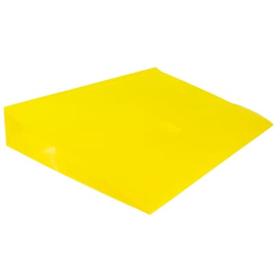 JAM Paper® Plastic Envelopes with Hook & Loop Closure, 2" Expansion, Letter Booklet, 9.75" x 13", Yellow Poly, 12/pack (218V2YE)