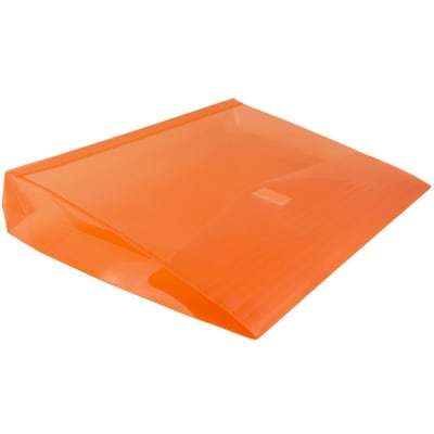 JAM Paper® Plastic Envelopes with Hook & Loop Closure, 9.75 x 13 with 2 Inch Expansion, Orange, 12/Pack (218V2OR)