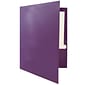 JAM Paper Laminated Two-Pocket Glossy Presentation Folders, Purple, 6/Pack (385GPUA)