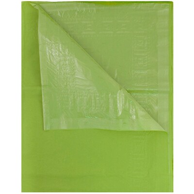 JAM Paper® Paper Table Cover with Plastic Lining, Lime Green Tablecloth, Sold Individually (291323333)