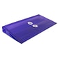 JAM Paper® Plastic Envelopes with Button and String Tie Closure, #10 Business Booklet, 5.25 x 10, Purple, 12/Pack (921B1PU)