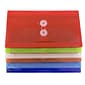 JAM Paper® #10 Plastic Envelopes with Button and String Tie Closure, 5.25 x 10, Assorted Colors, 6/pack (921B1ASSRTD)