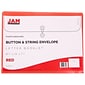 JAM Paper® Plastic Envelopes with Button and String Tie Closure, Letter Booklet, 9.75 x 13, Red Poly, 12/pack (218B1RE)