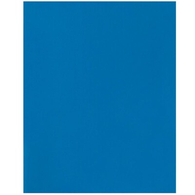 JAM Paper Glossy 2-Pocket Presentation Folder, Royal Blue, 100/Box (AMP00334B)