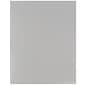 JAM Paper® Laminated Two-Pocket Glossy Presentation Folders, Silver, Bulk 50/Box (385GSIC)