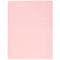 JAM Paper® Premium Matte Colored Cardstock Two-Pocket Presentation Folders, Baby Pink, 6/Pack (28876675D)