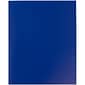 JAM Paper POP 2-Pocket Portfolio Plastic Folder, Deep Blue, 96/Box (382EBUB)