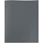 JAM Paper Plastic POP 2-Pocket Portfolio Folder, Gray, 6/Pack (382Egyd)