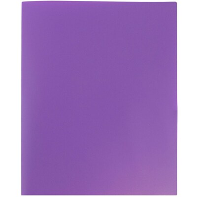 JAM Paper POP 2-Pocket Plastic Folders, Purple, 96/Pack (383Epub)