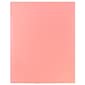 JAM Paper® Laminated Two-Pocket Glossy Presentation Folders, Baby Pink, 6/Pack (31225348U)