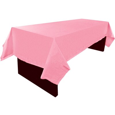 JAM Paper® Paper Table Cover with Plastic Lining, Fuchsia Pink Tablecloth, Sold Individually (291323331)