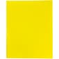 JAM Paper POP 2-Pocket Plastic Folder, Yellow, 6/Pack (382Eyed)