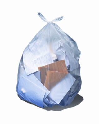 Heritage 50-56 Gallon Industrial Trash Bag, 43 x 47, Low Density, 1.5 Mil, Clear (H8647AC)