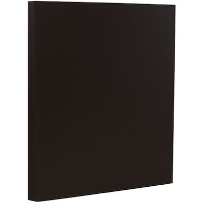 JAM Paper 30% Recycled Matte 8.5 x 11 Color Copy Paper, 32 lbs., Black Linen, 50 Sheets/Pack (1113