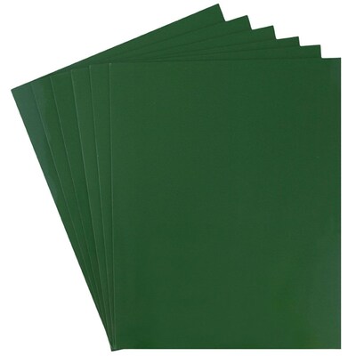 JAM Paper Glossy 2-Pocket Portfolio Folder, Green, 6/Pack (5042560d)