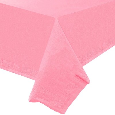 JAM Paper® Paper Table Cover with Plastic Lining, Fuchsia Pink Tablecloth, Sold Individually (291323331)