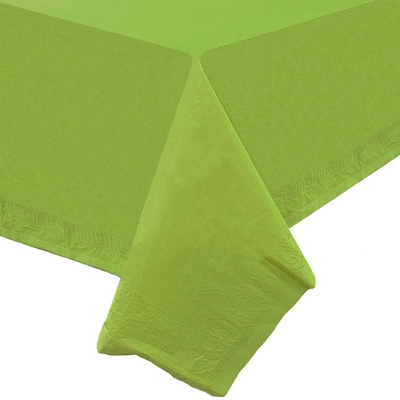 JAM Paper® Paper Table Cover with Plastic Lining, Lime Green Tablecloth, Sold Individually (291323333)