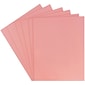 JAM Paper® Laminated Two-Pocket Glossy Presentation Folders, Baby Pink, 6/Pack (31225348U)