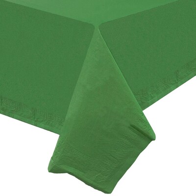 JAM Paper® Paper Table Cover with Plastic Lining, Green Tablecloth, Sold Individually (291329699)