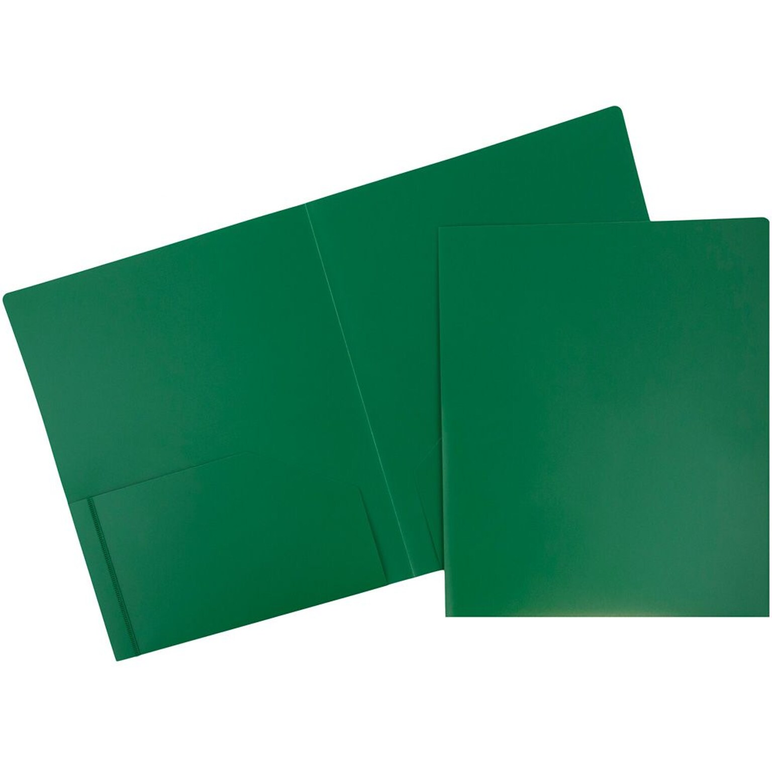 JAM Paper Heavy Duty 2-Pocket Folder, Green, 6/Pack (383hgrd)