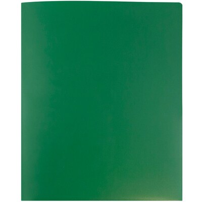 JAM Paper Heavy Duty 2-Pocket Folder, Green, 6/Pack (383hgrd)