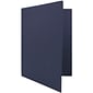 JAM Paper Premium Matte Colored Cardstock Two-Pocket Presentation Folders, Navy Blue, 6/Pack (166628415B)