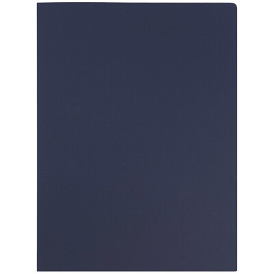 JAM Paper Premium Matte Colored Cardstock Two-Pocket Presentation Folders, Navy Blue, 100/Box (166628415C)