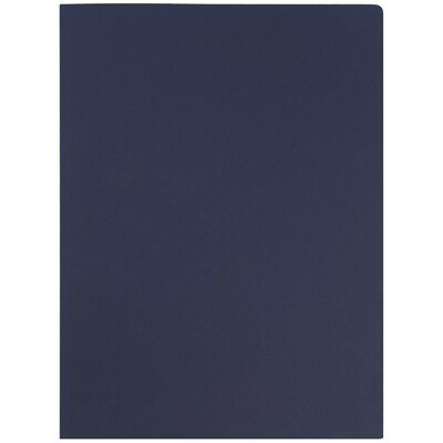 JAM Paper Premium Matte Colored Cardstock Two-Pocket Presentation Folders, Navy Blue, 100/Box (166628415C)