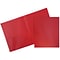 JAM Paper Plastic POP 2-Pocket Presentation Folder, Red, 6/Pack (382EREDD)