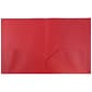 JAM Paper POP 2-Pocket Plastic Presentation Folder, Red, 96/Pack (382EREDB)